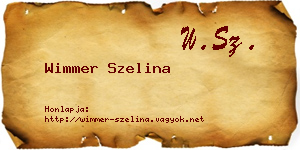 Wimmer Szelina névjegykártya
